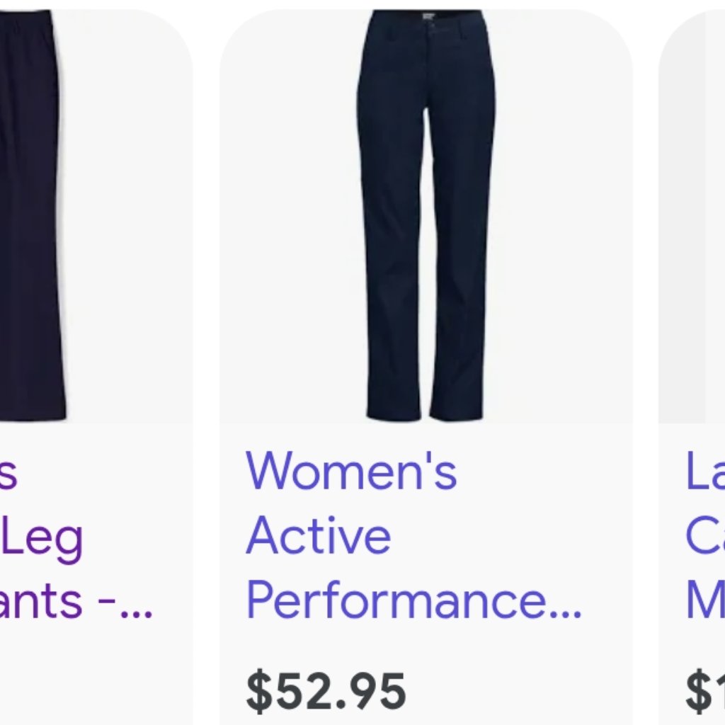 Brand New Lands End Black Dress Pants